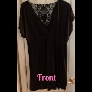 Plus size black coverup/dress